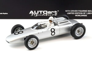 I[gA[g 1/18 |VF 804 #8 F1 AL {jG juNN 1962 hCo[tBMAtAUTOart 1:18 Porsche 804 #8 F1 Jo Bonnier Nurburgring 1962 with driver figure