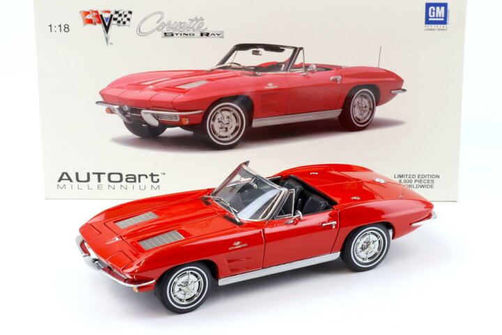 楽天市場】オートアート 1/18 シボレー コルベット 1963 