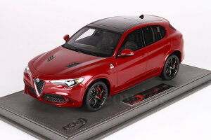 BBR 1/18 At@EI XeBI Q4 NAhtHI 2016 b\RyeBcBI[l P[XtAlfa Romeo Stelvio Quadrifoglio Rosso Competizione with Display Case