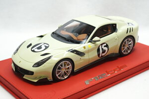 BBR 1/18 tF[ F12 TDF #15 Cg~g O[ bhfbNX U[x[X 15BBR 1:18 Ferrari F12 TDF in color light mint green with Race number 15 set on red deluxe leather base limited 15 pieces