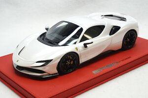 BBR 1/18 tF[ SF90 XpC_[ N[Y [t zCgOX bhfbNX U[x[X fBXvCJo[t 15BBR 1:18 Ferrari SF90 Spider closed roof fuji white gloss on red deluxe leat