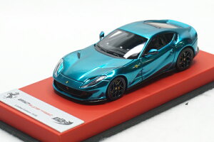 BBR 1/43 tF[ 812 X[p[t@Xg N[u[ bhU[x[X 15BBR 1:43 Ferrari 812 superfast in color chrome blue set on red leather base limited 15 pieces