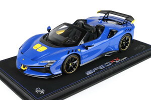 BBRf 1/18 tF[ SF90 XX Xg_[ XpC_[ AY[ fB[m Cgu[/CG[ 240BBR MODELS 1:18 FERRARI SF90 XX Stradale Spider Azzurro Dino light blue/yellow LIMITED 240 ITEMS