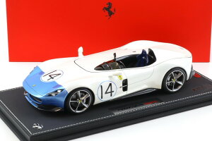 BBR 1/18 �t�F���[�� �����c�@ SP1 #14 �r�A���R �T�i�G/�u���[ 50�����BBR 1:18 Ferrari Monza SP1 #14 Bianco Sanae/blue Limited 50 pcs
