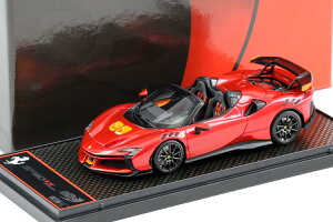BBR 1/43 tF[ SF90 XX XpC_[ b\ tIR bh J[{ 50BBR 1:43 Ferrari SF90 XX Spider Rosso Fuoco red carbon rims Limited 50 pcs