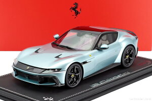 BBR���f�� 1/18 �t�F���[�� 12�`�����h�� �N�[�y V12 830cv 2024 �`�F���X�e �g���r ���C�g�u���[���^���b�N �V���[�P�[�X�t 48�����BBR-MODELS 1:18 FERRARI 12CILINDRI COUPE V12 830cv 2024 CELESTE TREVI LIGHT BLUE METAL