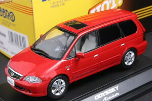 �G�u�� 1/43 �z���_ �I�f�b�Z�C �A�u�\���[�g RA6 2002 �~���m���b�hEBBRO 1:43 Honda ODYSSEY Absolute RA6 2002 MILANO RED
