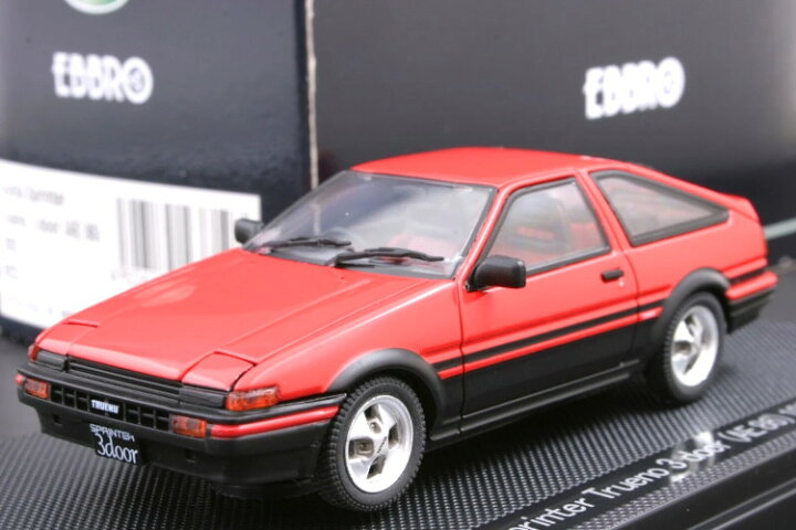 楽天市場】エブロ 1/43 トヨタ スプリンター トレノ 3ドア AE86 1983