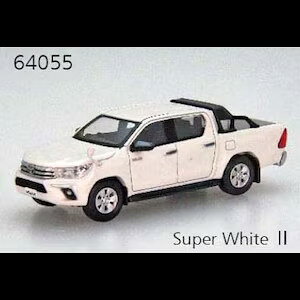 Gu 1/64 g^ nCbNX X[p[zCg 2EBBRO 1:64 TOYOTA HILUX Super White II