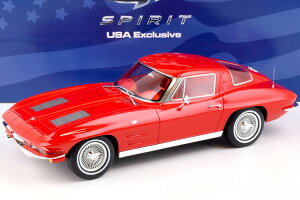 GT�X�s���b�g 1/12 �V�{���[ �R���x�b�g C2 �X�v���b�g �E�B���h�E 1963 ���b�hGT Spirit 1:12 Chevrolet Corvette C2 Split Window 1963 red