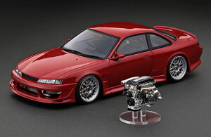 COjbV 1/18 VERTEX S14 VrA bh GWt ignition 1:18 VERTEX S14 Silvia Red With Engine