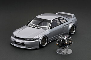 COjbVf 1/18 pf GT-R(BCNR33) Vo[ GWtignition model 1/18 PANDEM GT-R(BCNR33) Silver With Engine
