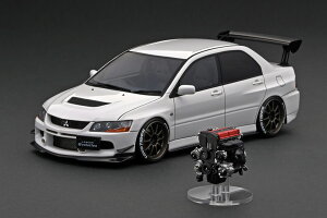 COjbV 1/18 OH T[G{[V 9 (CT9A) zCg GWt ignition 1:18 Mitsubishi Lancer Evolution IX (CT9A) White With Engine