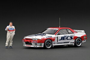 COjbVf 1/18 JECS XJCC(#1) 1992 JTC uJ OvĨtBMAtignition model 1/18 JECS SKYLINE (#1) 1992 JTC With Mr. Hasemi