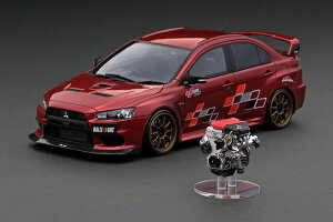 COjbV 1/18 OH T[G{[V10 (CZ4A) bh^bN GWt ignition 1:18 Mitsubishi Lancer Evolution X (CZ4A) Red Metallic With Engine