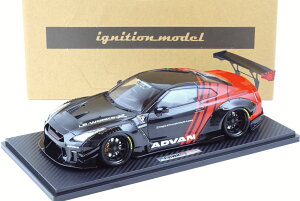 COjbVf 1/18 LB [NX Y GT R R35 ^Cv2 Aho ubN/bhignition model 1/18 LB WORKS Nissan GT R R35 Type 2 ADVAN black/red