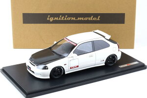 COjbVf 1/18 z_ VrbN/EK9 ^CvR zCg/J[{{lbgignition model 1:18 Honda Civic/EK9 Type R white/Carbon bonnet