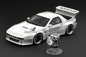 COjbV f 1/18 pf RX-7 FC3S zCg C^[N[[t 13B^[^[GWignition model 1:18 PANDEM RX-7 White With Engine