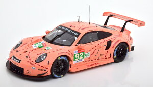 �C�N�\ 1/18 �|���V�F 911 991 GT3 RSR #92 24���ԃ��[�X ���}�� 2018 �s���N�s�b�O�g���r���[�g 70�N�� �|���V�F Ixo 1:18 Porsche 911 (991) GT3 RSR No 92 24h Le Mans 2018 Pink Pig Tribute Christensen/Estre/Vanthoor 70 years Porsc