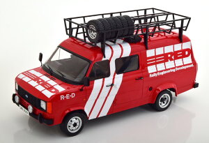 �C�N�\ 1/18 �t�H�[�h �g�����W�b�g �o�X MK2 �����[�G���W�j�A�����O �f�x���b�v�����g 1985 ���b�h ���[�t���b�N�t��Ixo 1:18 Ford Transit Bus MK2 Rally Engeneering Development 1985 red white with roof rack