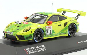 CN\ 1/43 |VF 911 991 2 GT3 R #911 O 4th VLN3 juNN }^C [VO 2019Ixo 1:43 Porsche 911 (991 2) GT3 R #911 Grello 4th VLN3 Nuerburgring Manthey Racing 2019 Estre Christensen