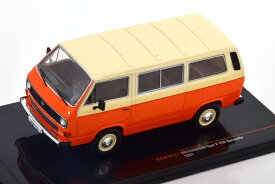 イクソ 1/43 フォルクスワーゲン バス T3 カラベル 1981 オレンジ/クリームIxo 1:43 VW Bus T3 Caravelle 1981 orange creme