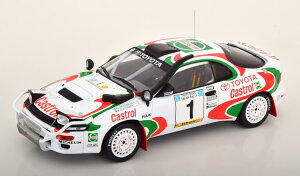CN\ 1/18 g^ ZJ ^[{ 4WD (ST185) #1 Tt@[ [h`sI1993 }{fJ[tIxo 1:18 Toyota Celica Turbo 4WD (ST185) No 1 Safari Rally World Champion 1993 Castrol Kankkunen/Piironen wit