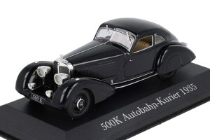 CN\ A^ 1/43 ZfXExc 500K AEgo[LG 1935 ubNIXO Altaya 1:43 Mercedes-Benz 500K Autobahn Kurirer 1935 black