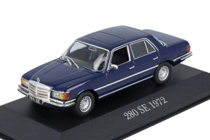 CN\ A^ 1/43 ZfXExc 280 SE 1972 _[Nu[IXO Altaya 1:43 Mercedes-Benz 280 SE 1972 Dark Blue