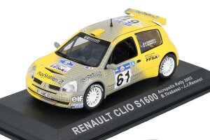 �C�N�\ 1/43 ���m�[ �N���I S1600 #61 2003 B.�e�B���o�b�VIXO 1:43 Renault Clio S1600 #61 2003 B. Tirabassi