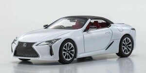 ���� 1/43 ���N�T�X LC500 �R���o�[�`�u�� �z���C�g �m�[���@ �K���X �t���[�N ���n���h��KYOSHO 1:43 Lexus LC 500 Convertible White Nova GF