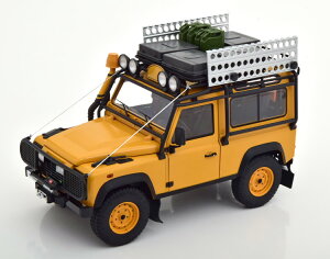  1/18 h[o[ fBtF_[ 90 CG[ ANZT[tKyosho 1:18 Land Rover Defender 90 ochre-yellow with acessories