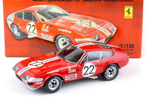  1/18 tF[ 365 GTB4RyeBcBI[l fCgi #22 bh 1973 JKyosho 1:18 Ferrari 365 GTB4 Competizione Daytona #22 red 1973
