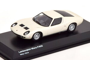  1/64 {M[j ~E P400 1966-1969 zCg^bNKyosho 1:64 Lamborghini Miura P400 1966-1969 whitemetallic