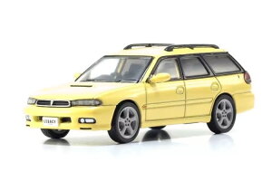  1/64 Xo BG5 KVBc[ OS CG[ zCgKyosho 1:64 SUBARU BG5 Legacy Touring Wagon YellowWhite