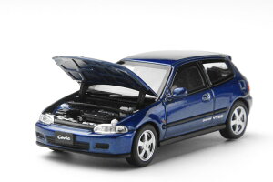 LCD Models 1/64 ホンダ シビック SiR 2 (EG6) ブルー 開閉 LCD Models 1:64 Honda CIVIC SiR II (EG6) Blue