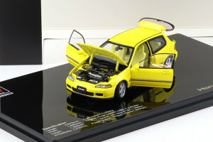 LCDモデルズ 1/43 ホンダ シビック SiR 2 EG6 VTEC 1993 イエロー 開閉LCD Models 1:43 Honda Civic SiR II EG6 VTEC 1993 yellow