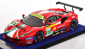 ���b�N�X�}�[�g 1/18 �t�F���[�� 488 GTE #51 ���E�}��24���ԑϋv 2022 LOOKSMART 1:18 FERRARI 488 GTE No 51 24h Le Mans 2022 Guidi/Calado/Serra with ShowCase