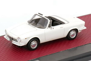 �}�g���b�N�X 1/43 �A���t�@�����I �W�����A GT �J�u���I�� �X�p�C�_�[ �v���g�^�C�v 1963 �z���C�g 100�����Matrix 1:43 Alfa Romeo Giulia GT cabriolet Spider Prototipo 1963 white Limited 100 pcs.