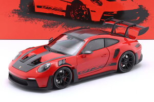 ~j`vX 1/18 |VF 911 992 GT3 RS @CUbn pbP[W 2022 bh/ ubN 333 JMinichamps 1:18 Porsche 911 992 GT3 RS Weissach package 2022 red / black Limited Edition 300 pcs