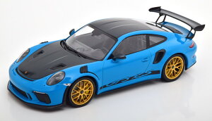 ~j`vX 1/18 |VF 911 (991/2) GT3 RS @CTbn pbP[W S[h 2019 u[ 111Minichamps 1:18 Porsche 911 (991/2) GT3 RS Weissach Package with gold rims 2019 blue Limited Edition 111 pcs