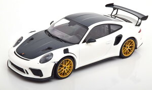 ~j`vX 1/18 |VF 911 (991/2) GT3 RS @CTbn pbP[W S[h 2019 zCg J[{ O[ 111 Minichamps 1:18 Porsche 911 (991/2) GT3 RS Weissach Package with gold rims 2019 white car