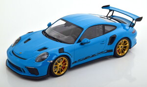 �~�j�`�����v�X 1/18 �|���V�F 911 991/2 GT3 RS �S�[���h�����t�� 2019 �u���[ 330�����Minichamps 1:18 Porsche 911 (991/2) GT3 RS with gold rims 2019 blue Limited Edition 330 pcs