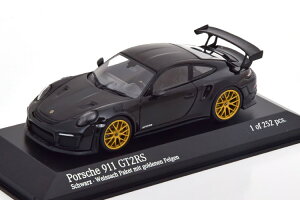 ~j`vX 1/43 |VF 911 991/2 GT2 RS @CTbn pbP[W S[h  2018 ubN 252Minichamps 1:43 Porsche 911 (991/2) GT2 RS Weissach Package mit goldenen Felgen 2018 schwarz Limited Edition 252 p