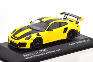 ~j`vX 1/43 |VF 911 991 2 GT2 RS @CUbn pbP[W 2018 [VO CG[ ubN 222 Minichamps 1:43 Porsche 911 991 2 GT2 RS Weissach package 2018 racing yellow black Limitation 222 pcs.