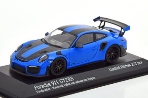 ~j`vX 1/43 |VF 911 991 2 GT2 RS @CTbn pbP[W 2018 u[ ubN ubN 222 Minichamps 1:43 Porsche 911 991 2 GT2 RS Weissach Package 2018 blue black with black rims Ltd 222 pcs.