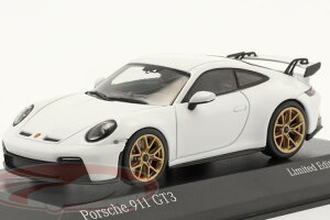 ~j`vX 1/43 |VF 911 992 GT3 2020 zCg S[h 100Minichamps 1:43 Porsche 911 (992) GT3 2020 white / golden rims Limitation 100 pcs.
