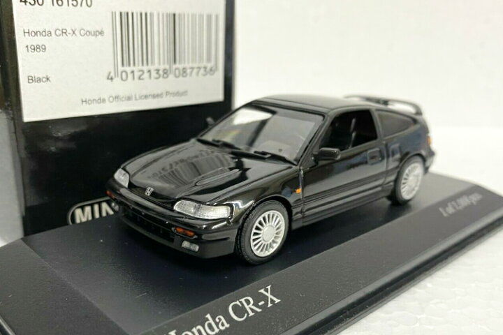 楽天市場】ミニチャンプス 1/43 ホンダ CR-X CRX クーペ 1989 ブラック 