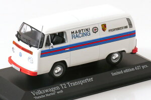�~�j�`�����v�X 1/43 �t�H���N�X���[�Q�� T2 �{�b�N�X �}�e�B�[�j �|���V�F �����f�B�G���X�g 1972 �z���C�g 504�����Minichamps 1:43 VW T2 box Martini Porsche Renndienst 1972 white Limited Edition 504 pcs