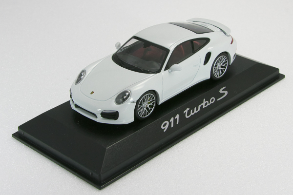 Mini Champs 143 Porsche 911 Turbo S 991 2014 White Porsche Dealer Special Order Model